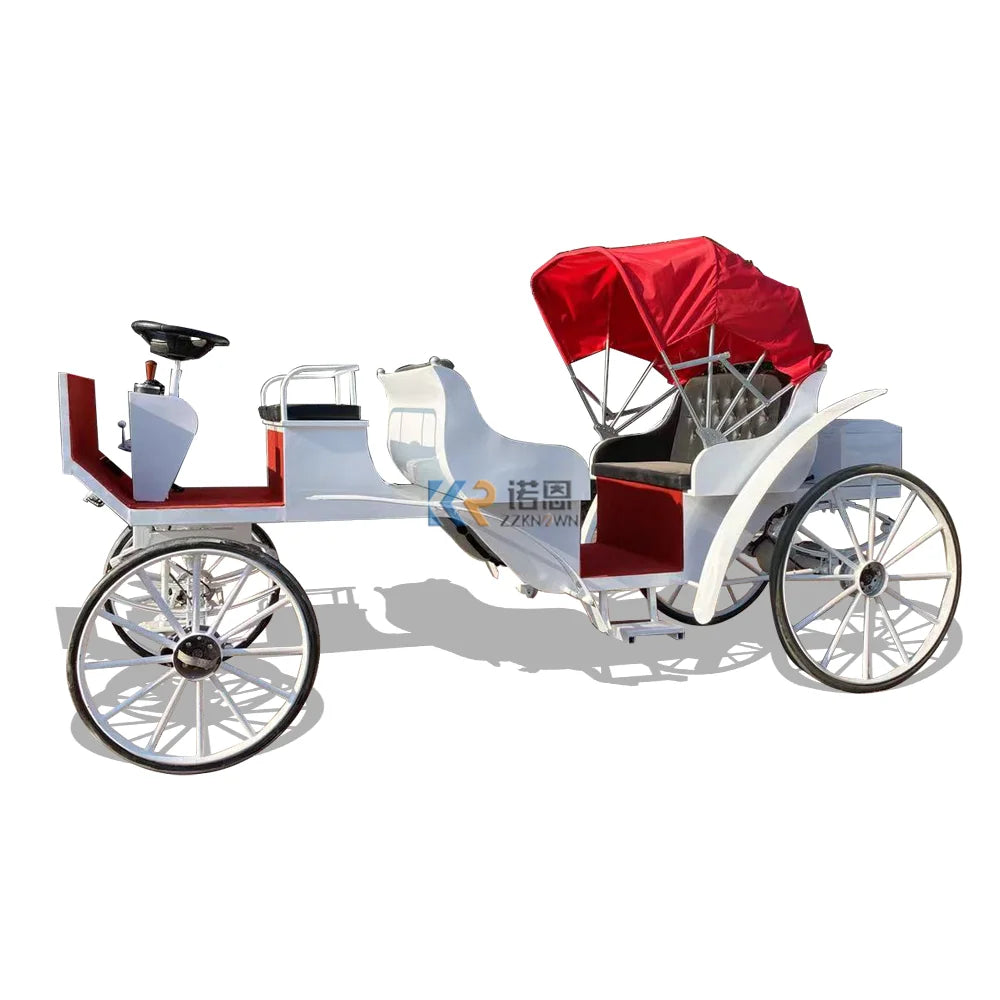 4 Passenger Royal Horse Carriage Deluxe Pumpkin Carriage Buggy Drivable Sightseeing Horse Buggy For Bride Wedding