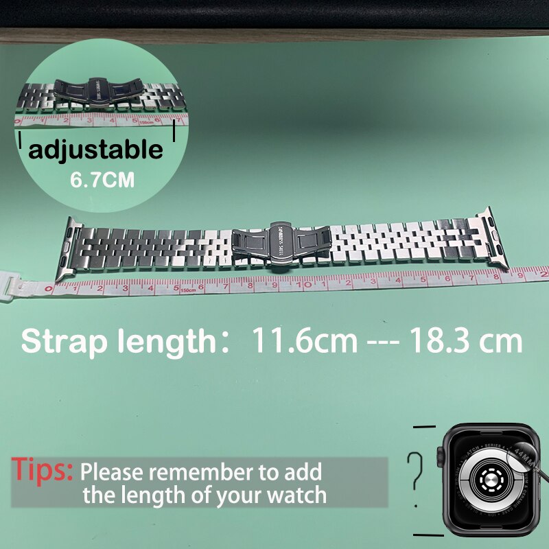 Steel Strap for Apple Watch Ultra Band 49mm 40mm 44mm Metal 38mm 42mm Replacement Bracelet IWatch Series 8 7 6 SE 5 4 45mm 41mm