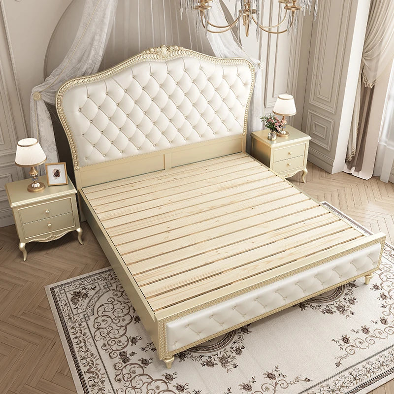 Design Full Size Bed Frame Double Modern Upholstered Luxury Bed Bedroom Set Mattresses Cama Montessori Infantil Furniture